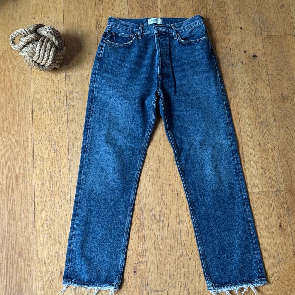 NWOT AGOLDE 90's Pinch Waist Blue Jeans, High Rise Straight Leg